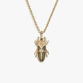Awe Inspired Necklaces 14K Yellow Gold Vermeil / 16-18" Labradorite Beetle Necklace
