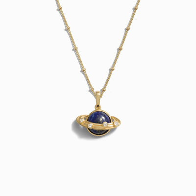 Awe Inspired Necklaces 14K Yellow Gold Vermeil / 16"-18" Lapis Saturn Necklace