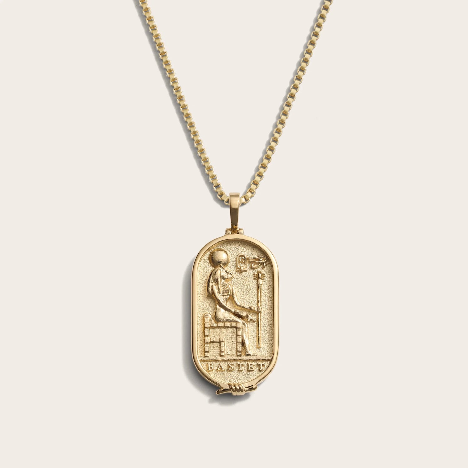 Awe Inspired Necklaces 14K Yellow Gold Vermeil / 16"-18" / Large Bastet Necklace