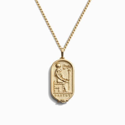 Awe Inspired Necklaces 14K Yellow Gold Vermeil / 16"-18" / Large Bastet Necklace