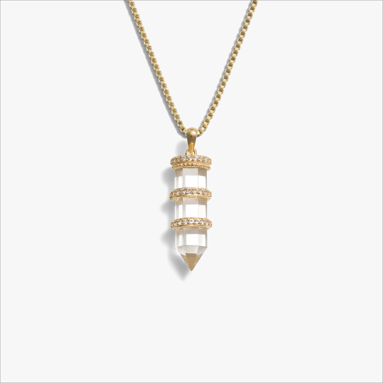 Product image of Awe Inspired Necklaces 14K Yellow Gold Vermeil / 16"-18 / Large Manifestation Crystal Necklace