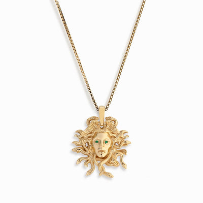 Awe Inspired Necklaces 14K Yellow Gold Vermeil / 16"-18" / Large Special Edition Medusa Necklace