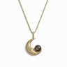 Awe Inspired Necklaces 14K Yellow Gold Vermeil / 16"-18" Man in the Moon Black Mother of Pearl Necklace
