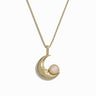 Awe Inspired Necklaces 14K Yellow Gold Vermeil / 16"-18" Man in the Moon Moonstone Necklace