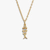 Awe Inspired Necklaces 14K Yellow Gold Vermeil / 16-18" Mariner Chain Lucky Fish Necklace
