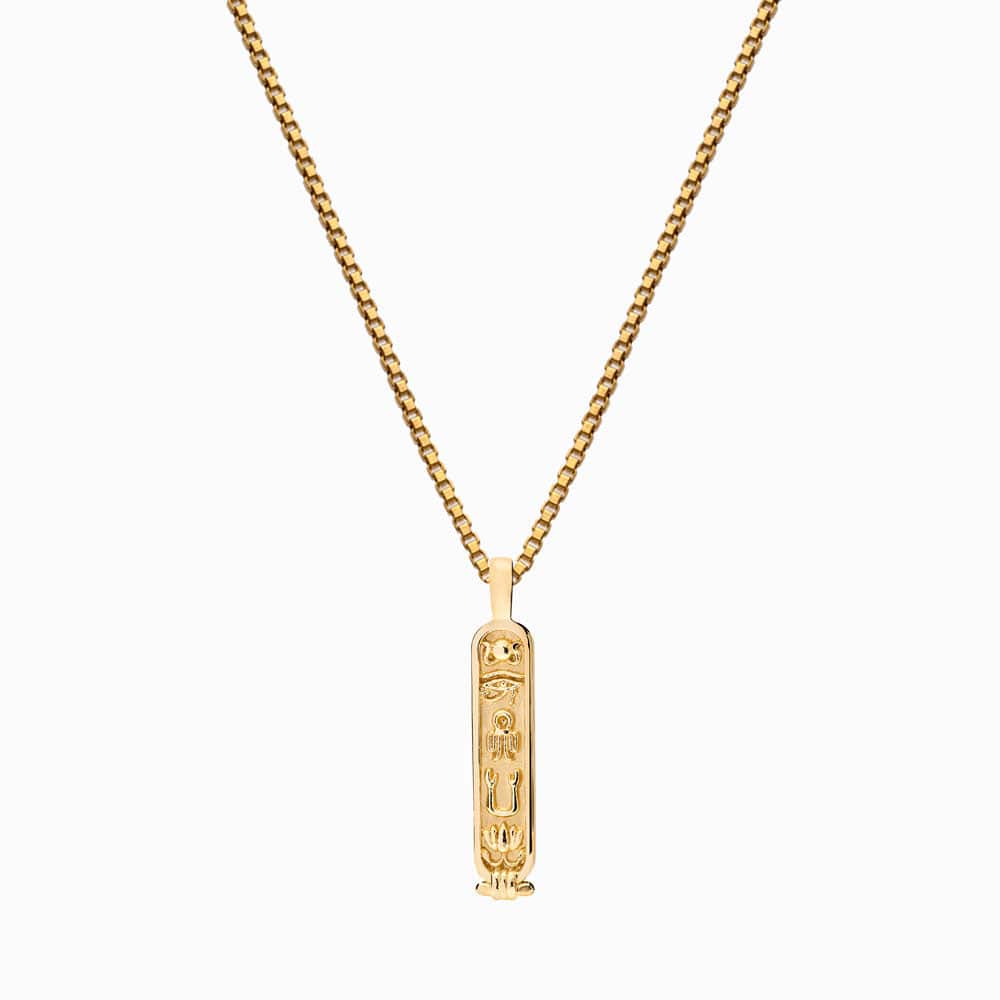 Product image of Awe Inspired Necklaces 14K Yellow Gold Vermeil / 16"-18" / Mini Cartouche Necklace