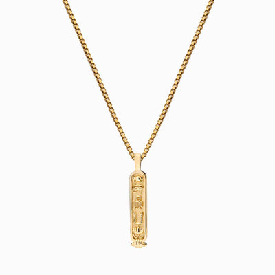 Awe Inspired Necklaces 14K Yellow Gold Vermeil / 16"-18" / Mini Cartouche Necklace