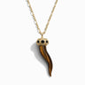 Awe Inspired Necklaces 14K Yellow Gold Vermeil / 16-18" Mini Luxe Chain Tiger's Eye Horn Necklace