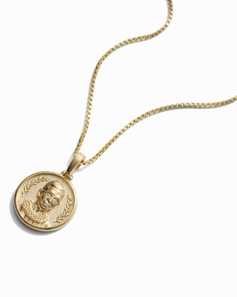 Awe Inspired Necklaces 14K Yellow Gold Vermeil / 16"-18" Mini Ruth Bader Ginsburg Necklace