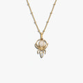 Awe Inspired Necklaces 14K Yellow Gold Vermeil / 16-18" Moonstone Spider Necklace