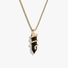 Awe Inspired Necklaces 14K Yellow Gold Vermeil / 16"-18" Onyx Crystal Snake Necklace