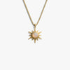 Awe Inspired Necklaces 14K Yellow Gold Vermeil / 16"-18" Opal Sun Necklace
