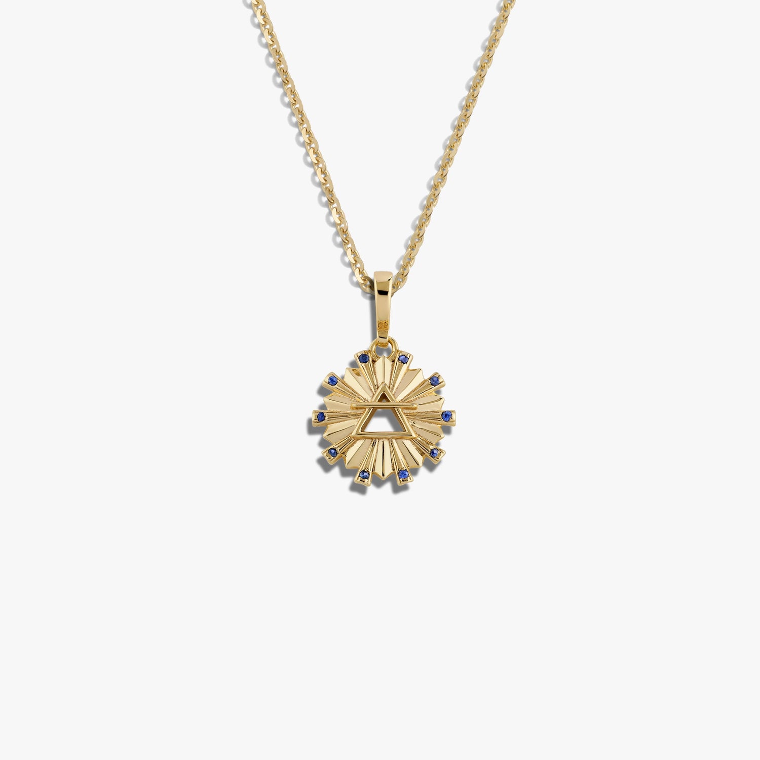 Awe Inspired Necklaces 14K Yellow Gold Vermeil / 16-18" Oval Cable Chain Mini Element Water Necklace