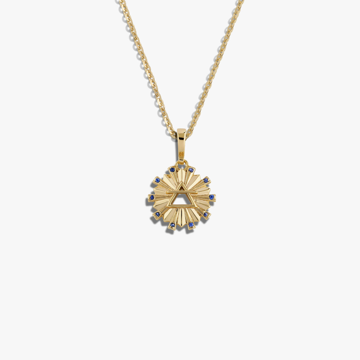 Awe Inspired Necklaces 14K Yellow Gold Vermeil / 16-18" Oval Cable Chain Mini Element Water Necklace