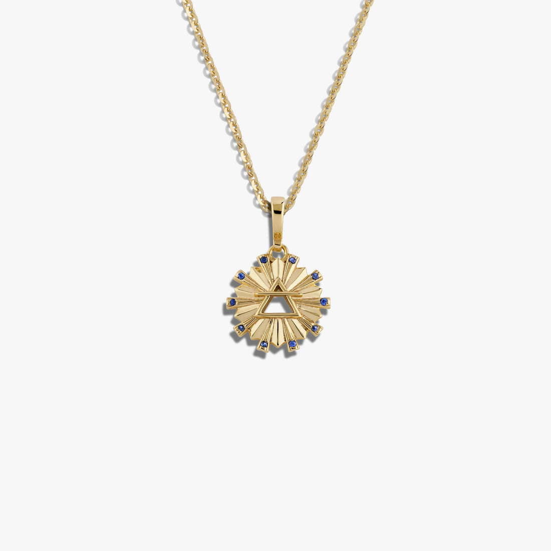 Awe Inspired Necklaces 14K Yellow Gold Vermeil / 16-18" Oval Cable Chain Mini Element Water Necklace