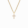 Awe Inspired Necklaces 14K Yellow Gold Vermeil / 16"-18" Pearl Cross Necklace