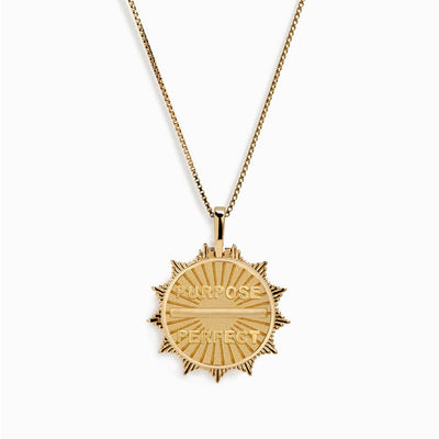 Awe Inspired Necklaces 14K Yellow Gold Vermeil / 16"-18" Purpose Over Perfect Affirmation Necklace