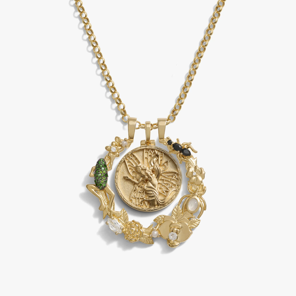 Awe Inspired Necklaces 14K Yellow Gold Vermeil / 16-18" Queen of the Fairies Halo Necklace