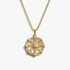 Awe Inspired Necklaces 14K Yellow Gold Vermeil / 16-18" Rolo Chain Divine Sun Necklace