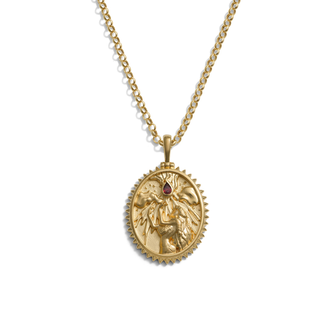 Awe Inspired Necklaces 14K Yellow Gold Vermeil / 16-18" Rolo Chain Pele Necklace