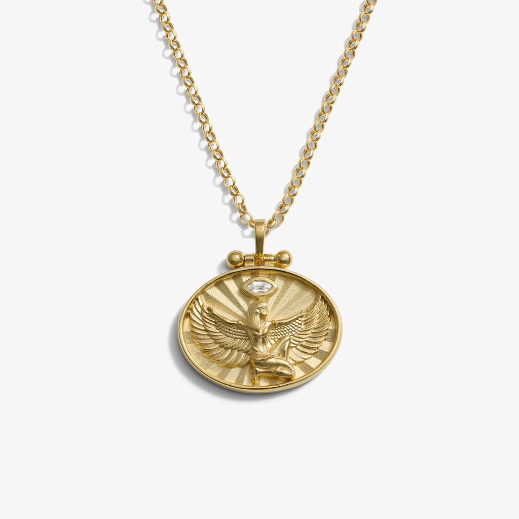 Awe Inspired Necklaces 14K Yellow Gold Vermeil / 16-18" Rolo Chain Special Edition Isis Necklace