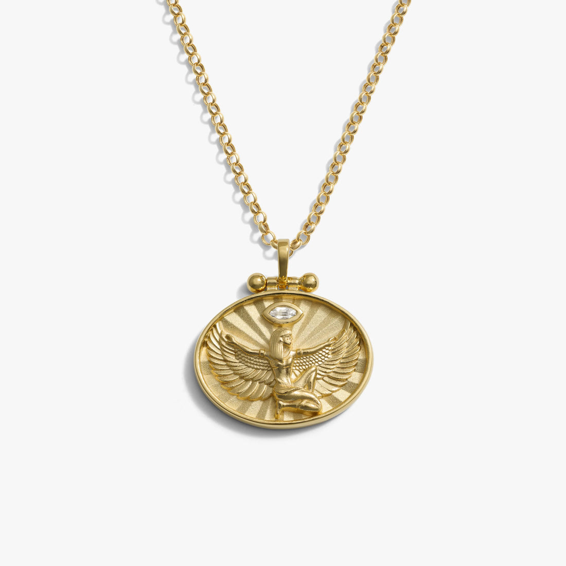 Awe Inspired Necklaces 14K Yellow Gold Vermeil / 16-18" Rolo Chain Special Edition Isis Necklace