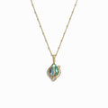 Awe Inspired Necklaces 14K Yellow Gold Vermeil / 16" -18" Saturn Chain Abalone Astral Necklace