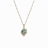 Awe Inspired Necklaces 14K Yellow Gold Vermeil / 16" -18" Saturn Chain Abalone Astral Necklace