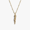 Awe Inspired Necklaces 14K Yellow Gold Vermeil / 16"-18" Saturn Chain / Mini Divine Feminine Charm Necklace