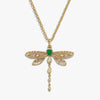 Awe Inspired Necklaces 14K Yellow Gold Vermeil / 16-18" Secret Forest Dragonfly Necklace
