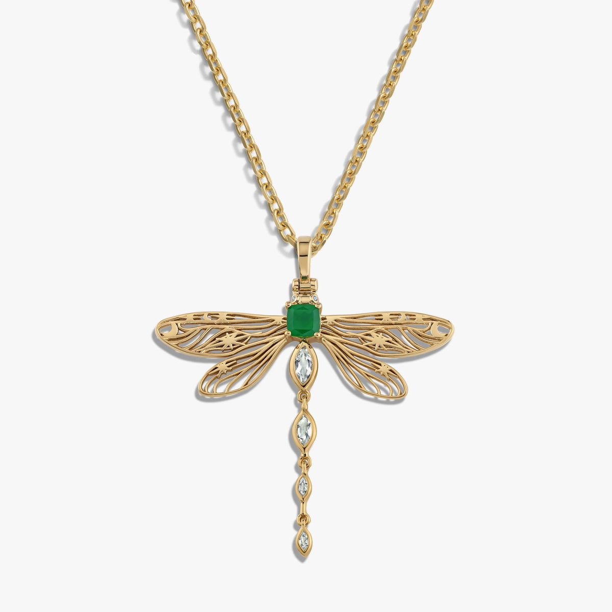 Awe Inspired Necklaces 14K Yellow Gold Vermeil / 16-18" Secret Forest Dragonfly Necklace