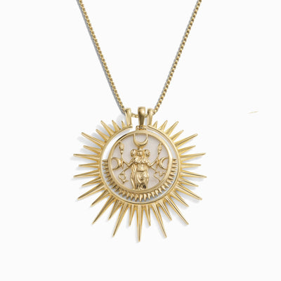 Awe Inspired Necklaces 14K Yellow Gold Vermeil / 16"-18" Special Edition Hecate Halo Necklace