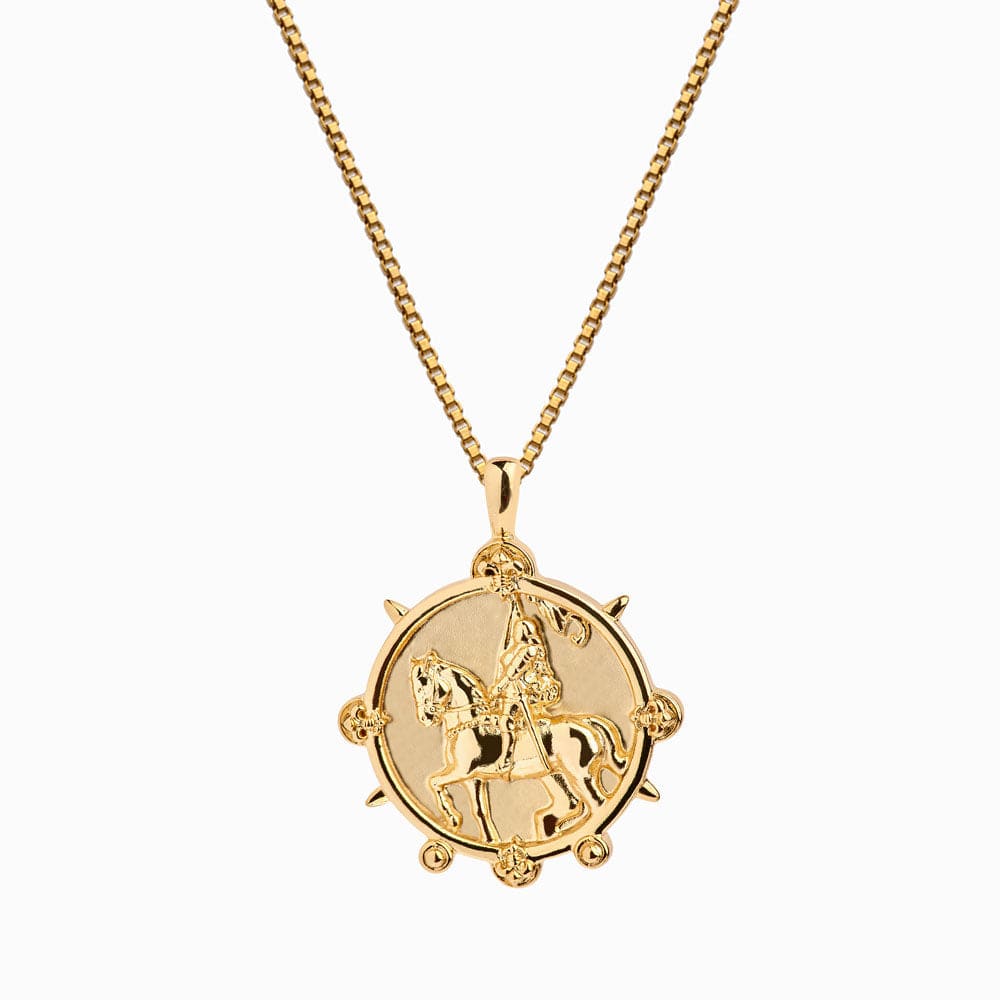 Awe Inspired Mini Joan of Arc Necklace Gold Vermeil selling