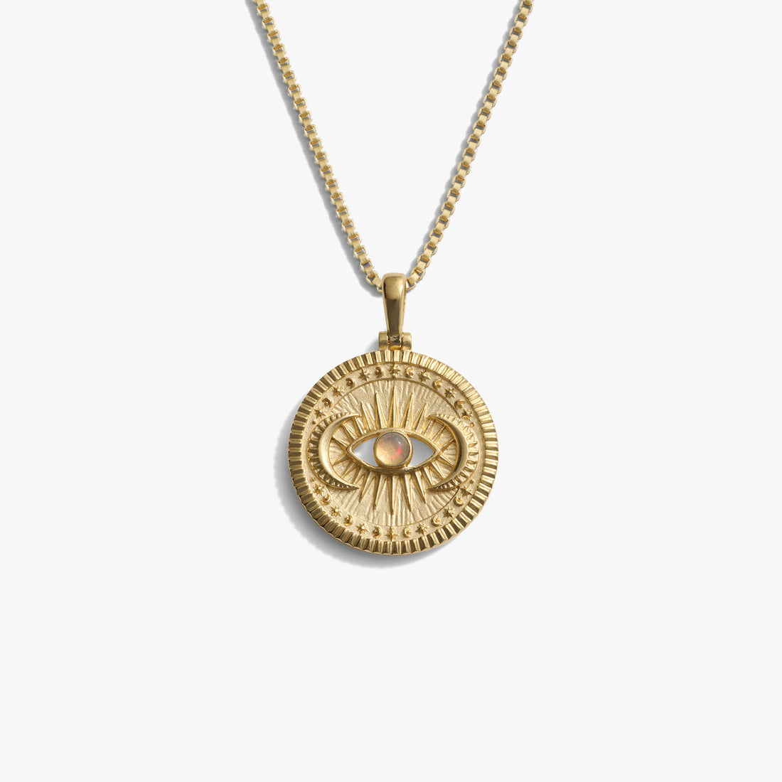 Awe Inspired Necklaces 14K Yellow Gold Vermeil / 16"-18" / Standard Cosmic Eye Coin Necklace