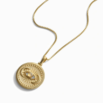 Awe Inspired Necklaces 14K Yellow Gold Vermeil / 16"-18" / Standard Cosmic Eye Coin Necklace