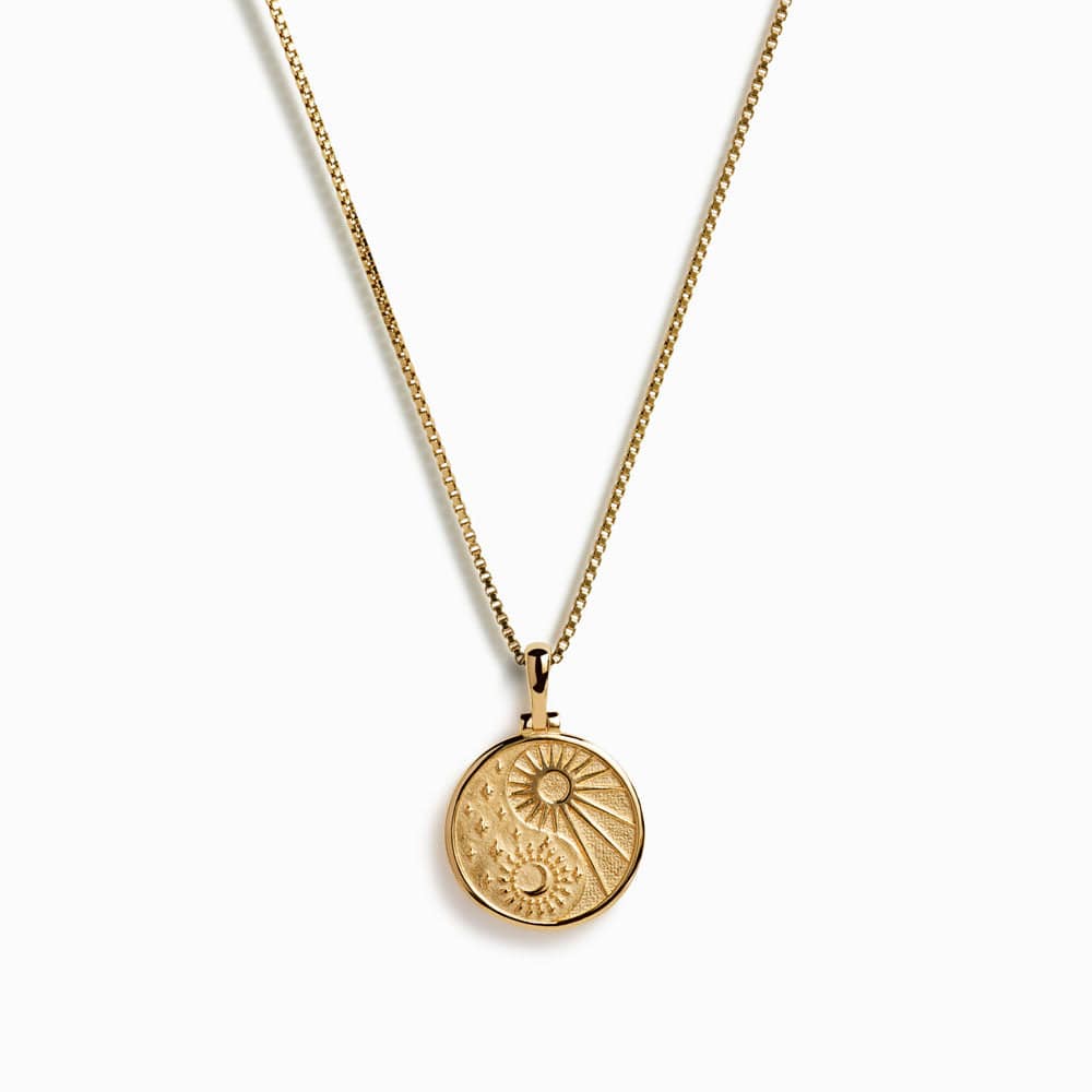 Awe Inspired Necklaces 14K Yellow Gold Vermeil / 16"-18" / Standard Cosmic Yin Yang Necklace