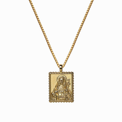 Awe Inspired Necklaces 14K Yellow Gold Vermeil / 16"-18" / Standard Mother Mary Necklace