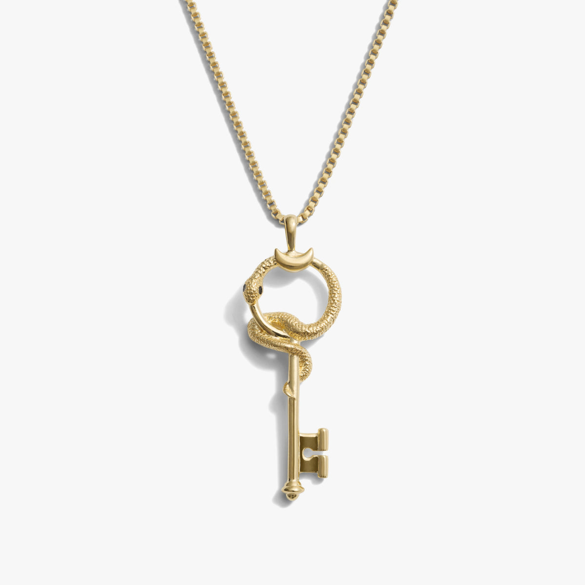Awe Inspired Necklaces 14K Yellow Gold Vermeil / 16"-18" The Gate of Hades Key Necklace