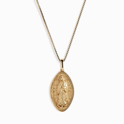 Awe Inspired Necklaces 14K Yellow Gold Vermeil / 16"-18" Virgen de Guadalupe Necklace