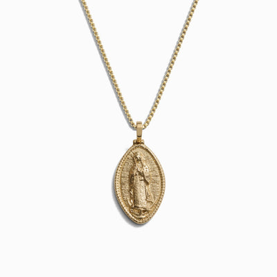 Awe Inspired Necklaces 14K Yellow Gold Vermeil / 16"-18" Virgen de Guadalupe Necklace