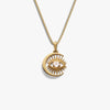 Awe Inspired Necklaces 14K Yellow Gold Vermeil / 16"-18" Watchful Moon Eye Necklace