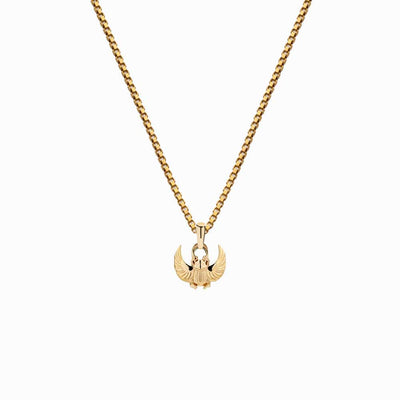 Awe Inspired Necklaces 14K Yellow Gold Vermeil / 16"-18" Winged Scarab Necklace