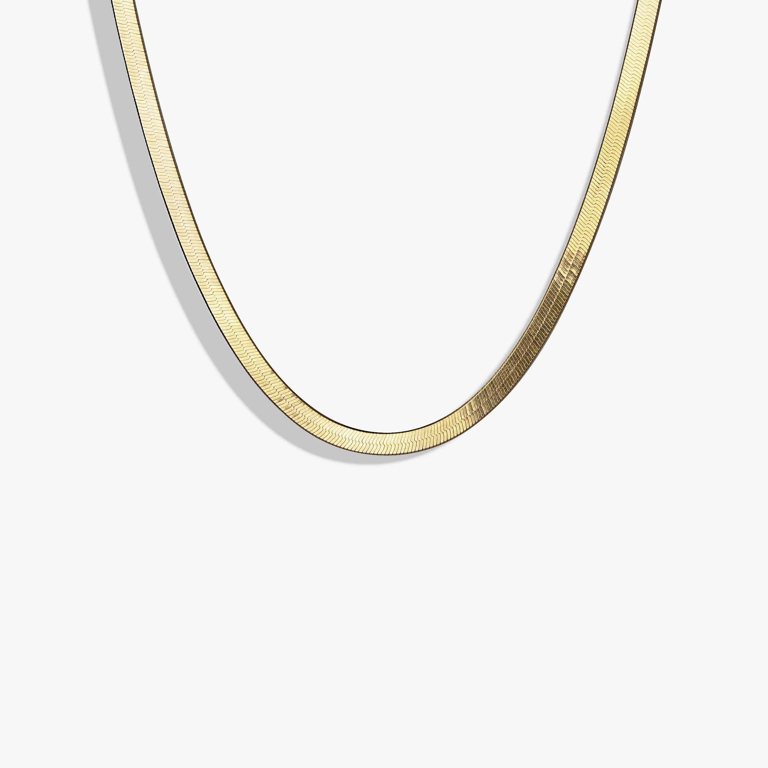 Awe Inspired Necklaces 14K Yellow Gold Vermeil / 16" Herringbone Chain Necklace