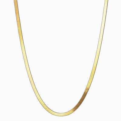 Awe Inspired Necklaces 14K Yellow Gold Vermeil / 16" Herringbone Chain Necklace