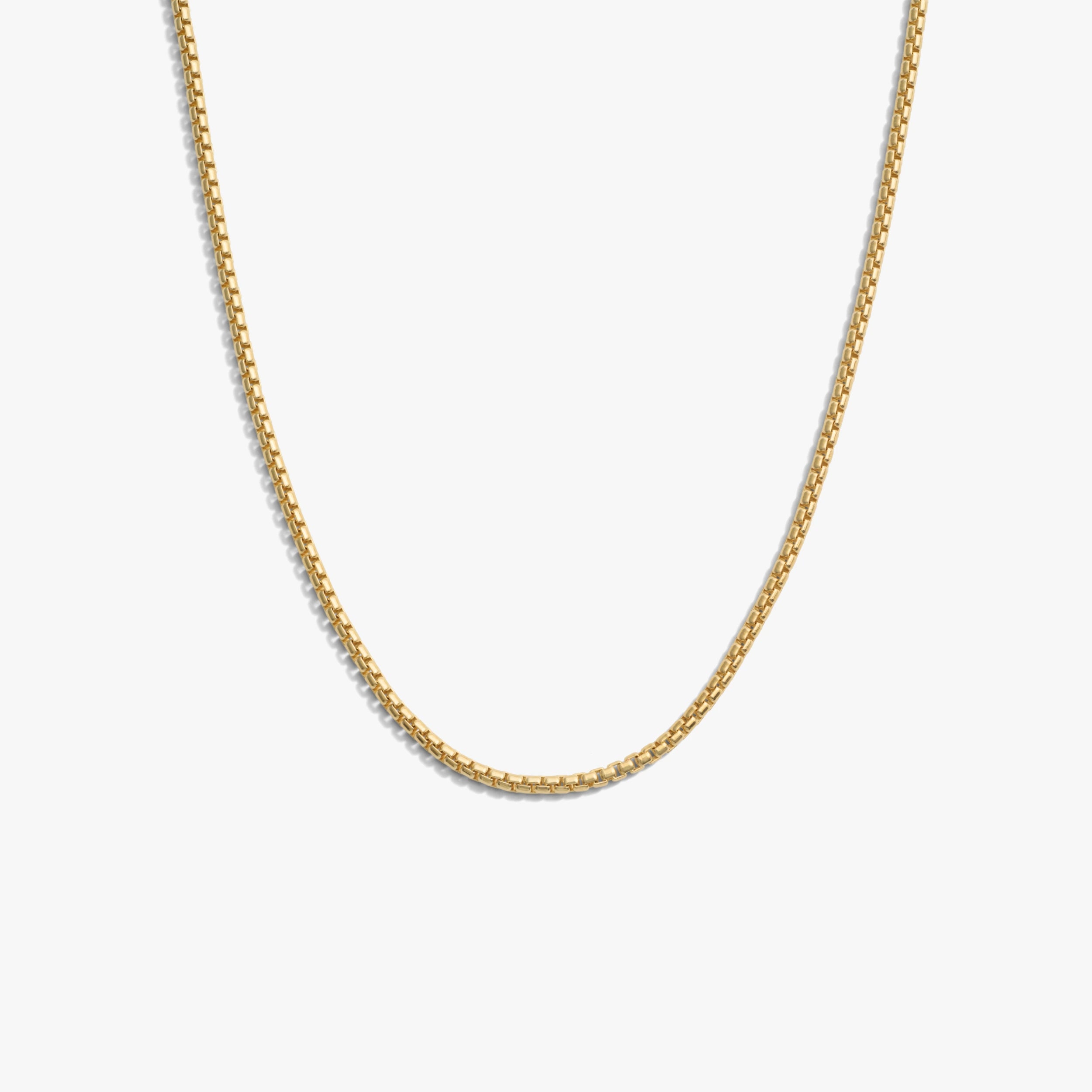 Awe Inspired Necklaces 14K Yellow Gold Vermeil / 18" 2.1mm Rounded Box Chain