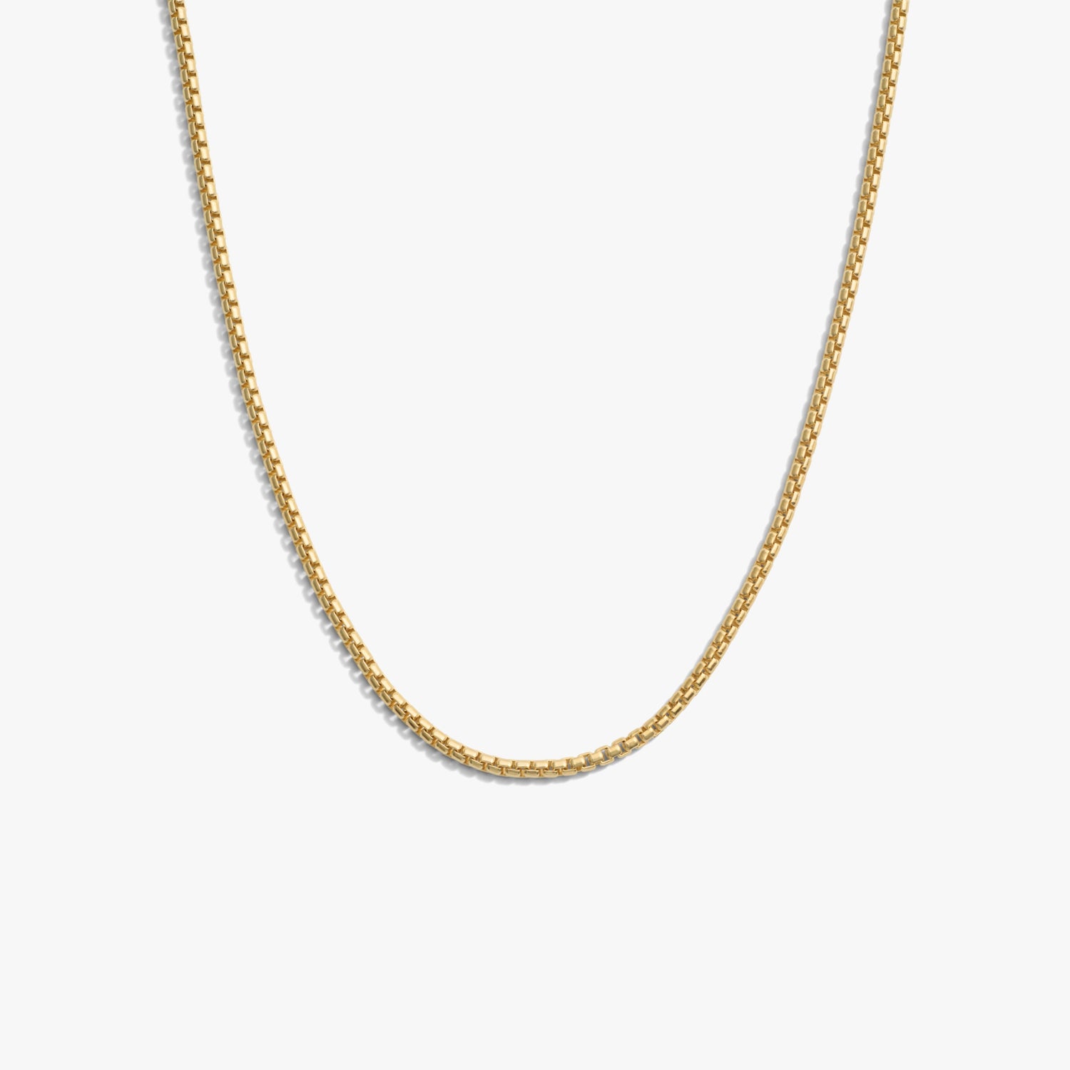 Awe Inspired Necklaces 14K Yellow Gold Vermeil / 18" 2.1mm Rounded Box Chain