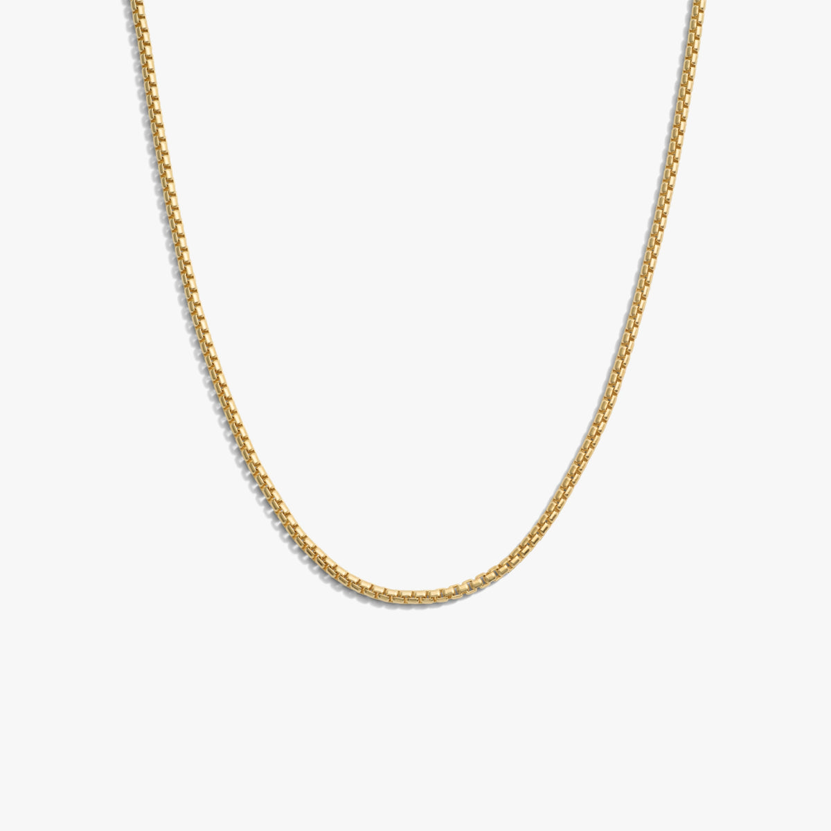 Awe Inspired Necklaces 14K Yellow Gold Vermeil / 18" 2.1mm Rounded Box Chain
