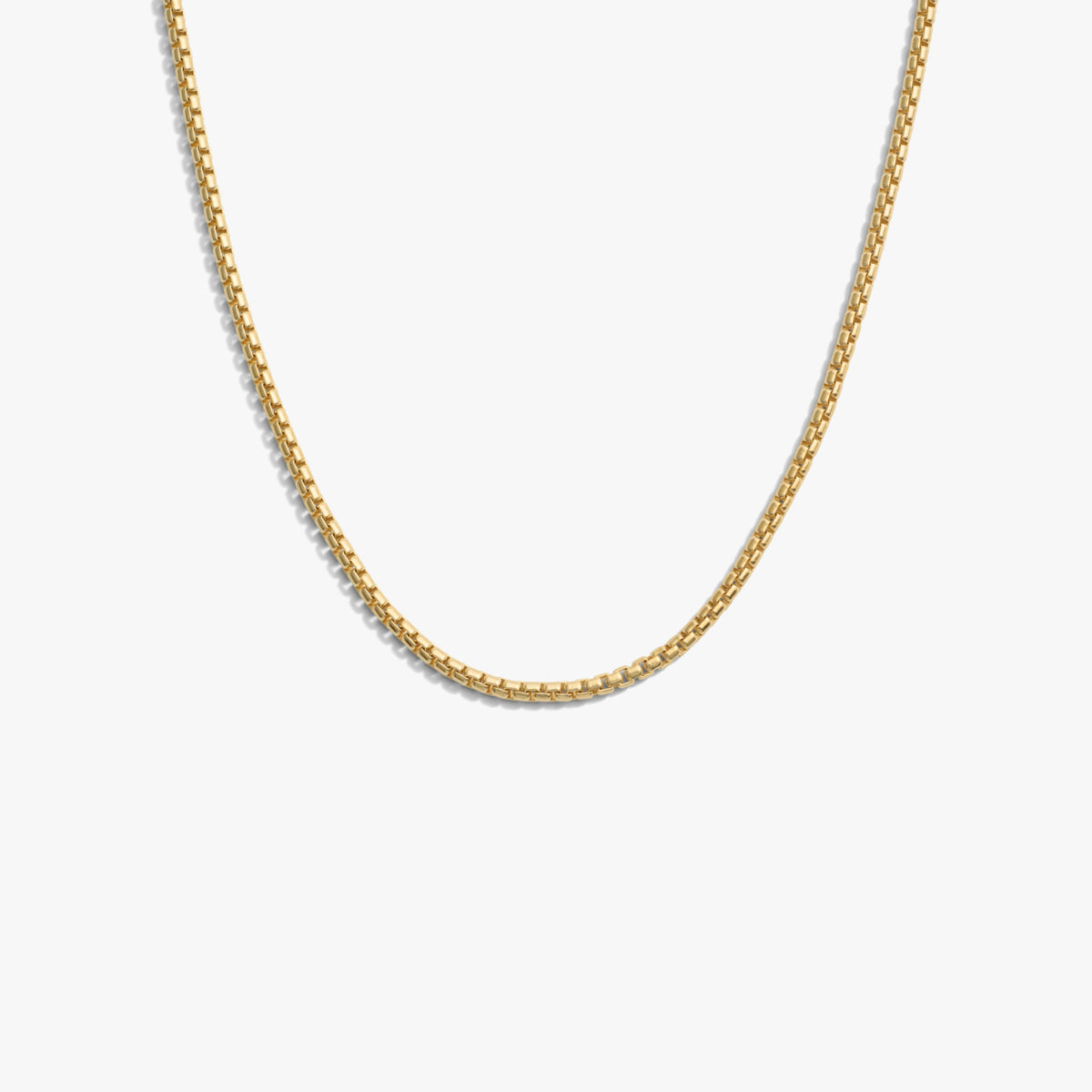 Awe Inspired Necklaces 14K Yellow Gold Vermeil / 18" 2.4mm Rounded Box Chain