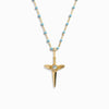 Awe Inspired Necklaces 14K Yellow Gold Vermeil / 18" Flying Dagger Turquoise Enamel Necklace