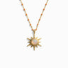 Awe Inspired Necklaces 14K Yellow Gold Vermeil / 18" Opal Sun Tangerine Enamel Necklace